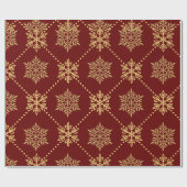 Papier Cadeau Les Patterns de Snowflakes (Plat)