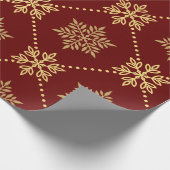 Papier Cadeau Les Patterns de Snowflakes (Coin)