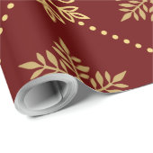Papier Cadeau Les Patterns de Snowflakes (Coin rond)