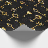 Papier Cadeau Les Patters de Seamless avec Golden Keys (Coin)