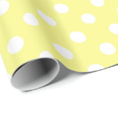 Papier Cadeau Les Patters de Yellow et de White Polka (Coin rond)