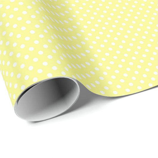 Papier Cadeau Les Patters de Yellow et de White Polka (Coin rond)