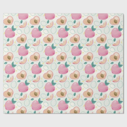 Papier Cadeau Les pêches (Plat)