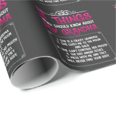 Papier Cadeau Les petits-enfants amusants Meilleur grand-mère (Coin rond)