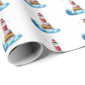 Papier Cadeau Les phares en blanc (Coin rond)