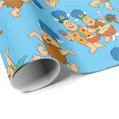 Papier Cadeau Les Pierrafeu | Buffles d'eau Fred & Barney (Coin rond)