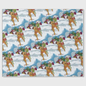 Papier Cadeau Les piquets de Noël (Plat)