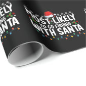 Papier Cadeau Les Plus Probables D'Aller Pêcher Avec Père Noël D (Coin rond)
