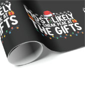 Papier Cadeau Les Plus Susceptibles D'Atteindre Un Sommet À Noël (Coin rond)