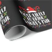 Papier Cadeau Les Plus Susceptibles De Boire Père Noël Lait Noë (Coin rond)