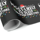 Papier Cadeau Les Plus Susceptibles De Dormir Pendant Les Vacanc (Coin rond)