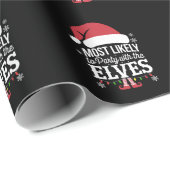 Papier Cadeau Les plus susceptibles de faire la fête avec les el (Coin rond)