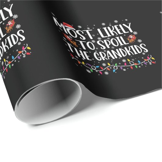 Papier Cadeau Les Plus Susceptibles De Gâcher Les Petits-Enfants (Coin rond)