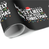 Papier Cadeau Les Plus Susceptibles De Manger De La Pizza Pendan (Coin rond)