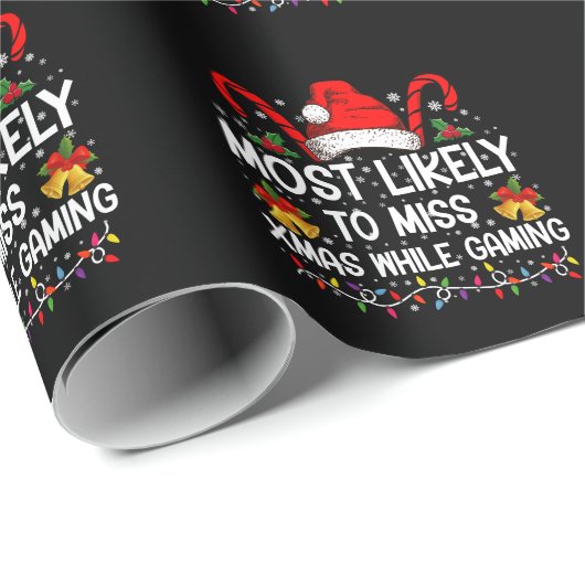 Papier Cadeau Les Plus Susceptibles De Manquer Noël En Jouant À (Coin rond)