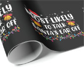 Papier Cadeau Les Plus Susceptibles De Parler De Santas Oreille (Coin rond)