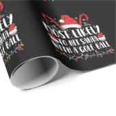 Papier Cadeau Les Plus Susceptibles De Toucher Père Noël Avec Un (Coin rond)