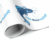 Papier Cadeau Les poissons ont des sentiments (Coin rond)