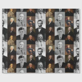 Papier Cadeau Les présidents américains, Hamilton et Franklin (Plat)