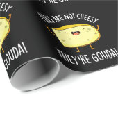 Papier Cadeau Les puns ne sont pas poêlés L''re Gouda Pun Dark B (Coin rond)