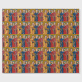 Papier Cadeau Les quatre Rois Christmas (Plat)