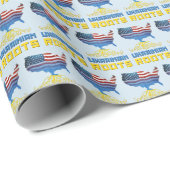 Papier Cadeau Les racines ukrainiennes américaines (Coin rond)