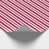 Papier Cadeau Les rayures de Noël traditionnelles (Coin)