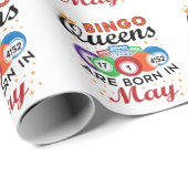 Papier Cadeau Les Reines De Bingo Sont Nées En Mai (Coin rond)