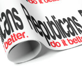 Papier Cadeau Les Républicains le font mieux (Coin rond)