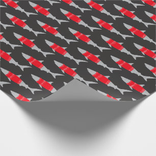 Papier Cadeau Les requins de Noël dans des jumpers de fête moche