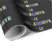 Papier Cadeau Les rêves de motivation d'accomplissement et (Coin rond)