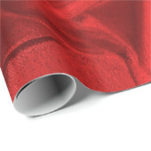 Papier Cadeau Les riches ont chiffonné la texture rouge (Coin rond)