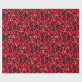 Papier Cadeau Les Roses rouges de la Saint-Valentin (Plat)