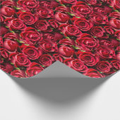 Papier Cadeau Les Roses rouges de la Saint-Valentin (Coin)