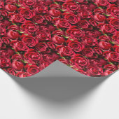 Papier Cadeau Les Roses rouges de la Saint-Valentin (Coin)