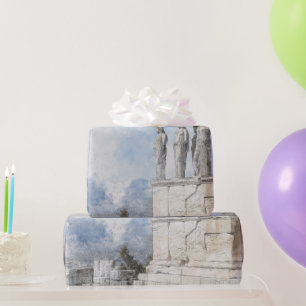 Papier Cadeau Les ruines des sites antiques aquarelles à Athènes