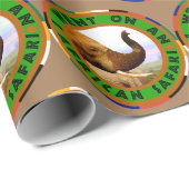 Papier Cadeau Les senteurs d'éléphant Afrique Safari papier enve (Coin rond)