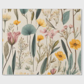 Papier Cadeau Les Sentiments du printemps (Plat)