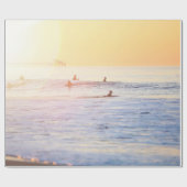Papier Cadeau Les surfeurs sur la plage (Plat)
