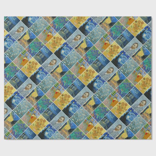 Papier Cadeau Les tableaux de Van Gogh (Plat)