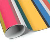 Papier Cadeau Les Tailles Modernes Du Milieu Du Siècle (Coin rond)