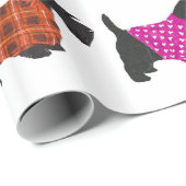 Papier Cadeau Les terriers écossais en pulls (Coin rond)