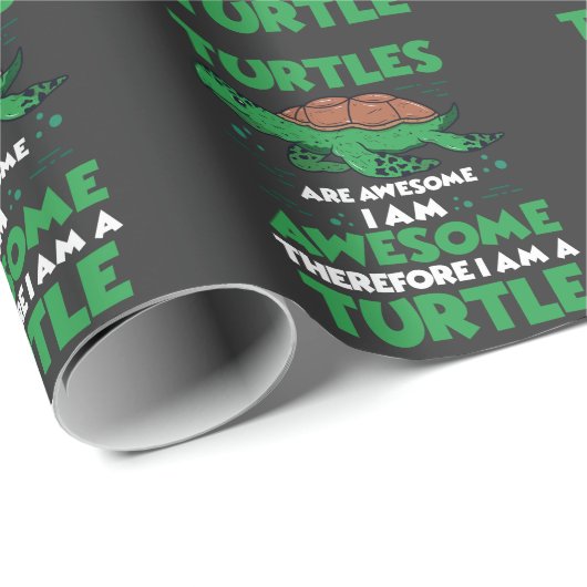 Papier Cadeau Les tortues sont une jolie tortue zoo d'Hawaï (Coin rond)