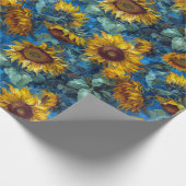 Papier Cadeau Les tournesols en Huiles (Coin)