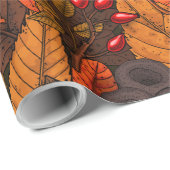 Papier Cadeau Les trésors d'automne (Coin rond)