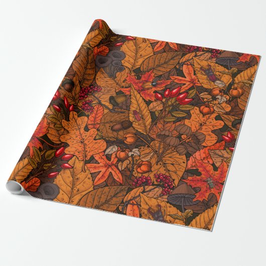 Papier Cadeau Les trésors d'automne (Déroulé)