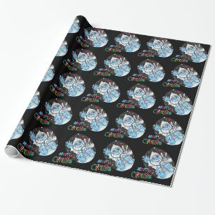 Papier Cadeau Les vacances étreignent le yeti ! giftwrap de No