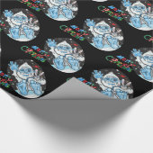 Papier Cadeau Les vacances étreignent le yeti ! giftwrap de Noël (Coin)