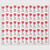 Papier Cadeau Les Valentines aiment coeur (Plat)