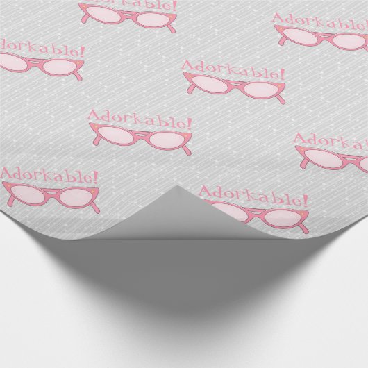 Papier Cadeau Les verres roses de plot réflectorisé - (Coin)